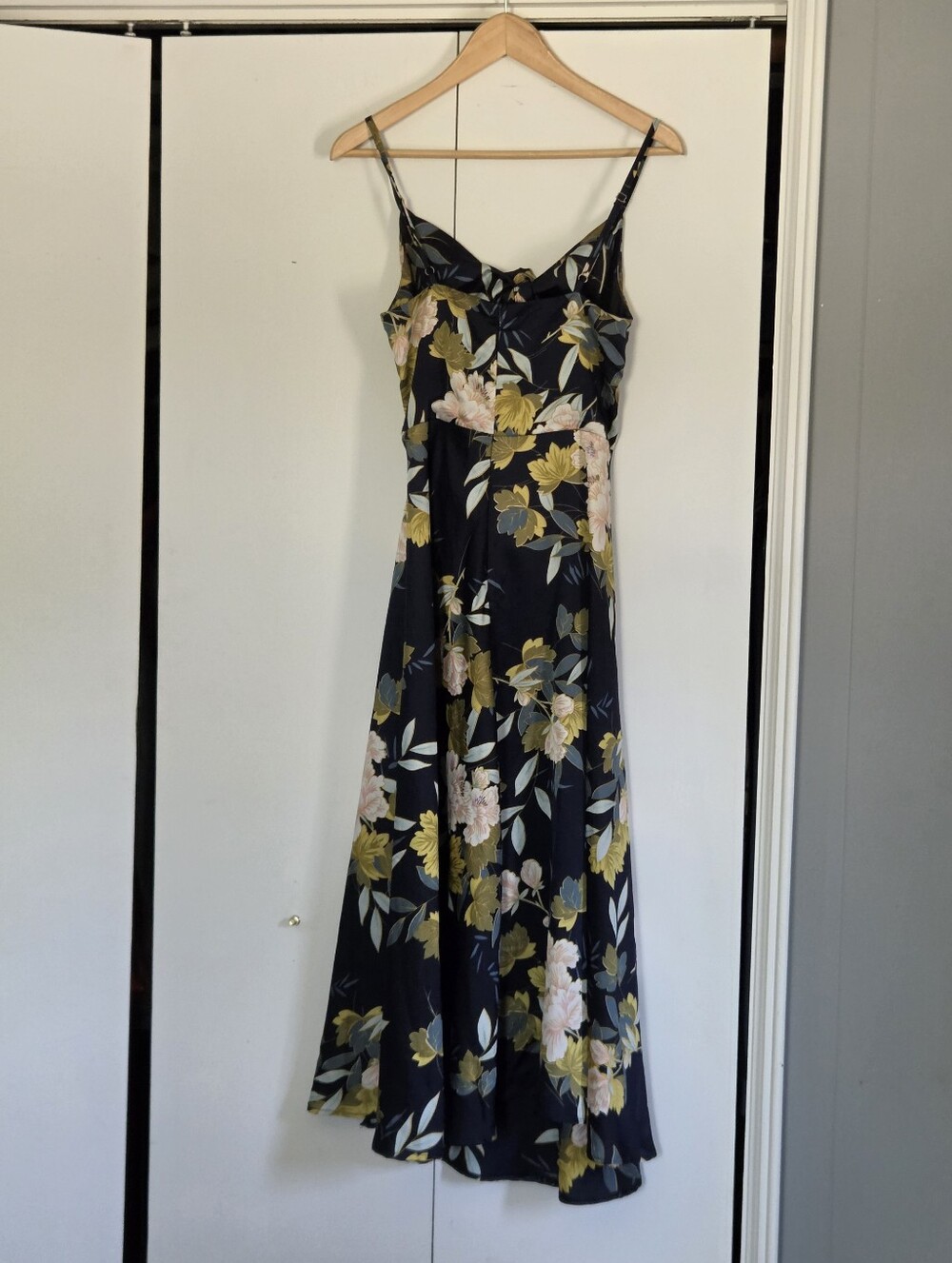 Petal & Pup Black Floral Slip Maxi Dress with Yellow and Blush Blooms